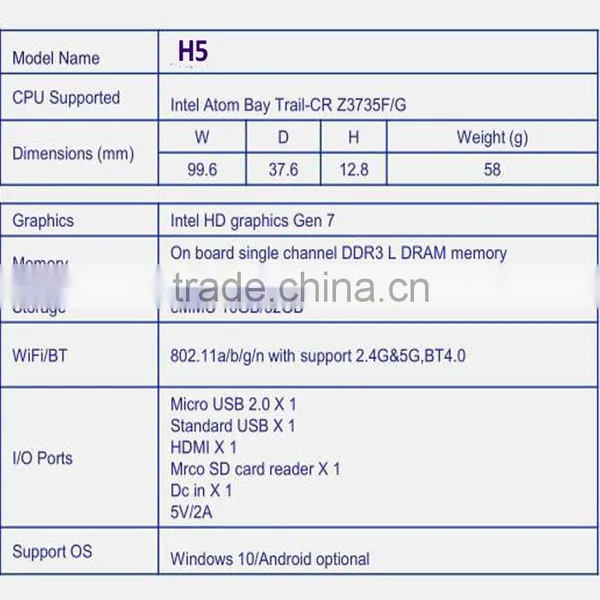 Intel Mini pc Compute Stick CPU Intel Atom Bay Trail Z3735F/G With Windows10 License photo-6