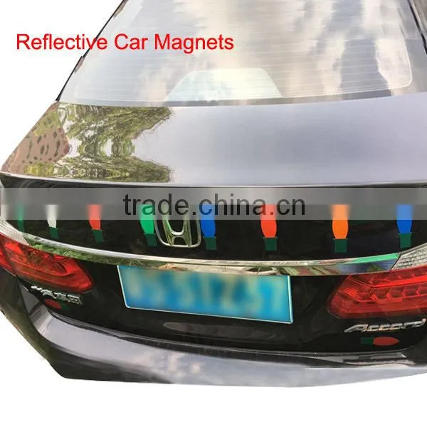 Christmas Bulbs Reflective Holiday Car Magnets photo-6