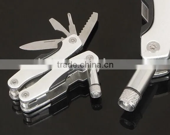 OEM Small Folding Multifunctional Pliers With LED Flashlight photo-3