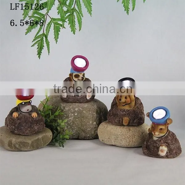 Solar Light Animal Statues Small Animal Figurines photo-6