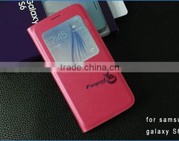 2015 Hot Sale Cell Phone Case for S6 Case. Leather Flip Case for Samsung Galaxy S6 photo-4