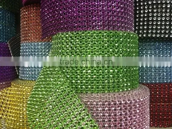 24 Rows Silver Wedding Decoration Rhinestone Ribbon photo-5