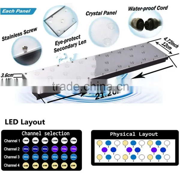 Sunrise and Sunset Dimmable Wifi Control Led Coral Reef 60W Smart LED Aquarium Light Accept Renitency photo-2