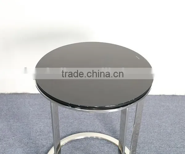 Wooden Top Steel Frame Coffee Table photo-4