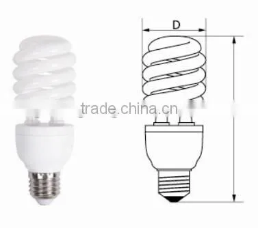 DEM/M-23 T3 6400k Bulb, E27 23w Half Spiral Lamp photo-4