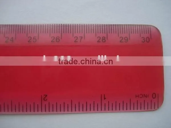 Custom Logo Printed 30cm Plastic Ruler/PVC Soft Ruler/flexible Ruler photo-4