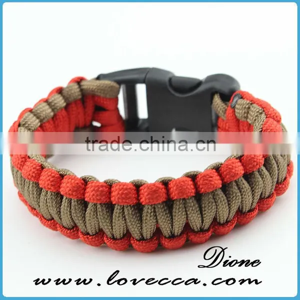 Different Paracord Bracelets Waves Style Outdoor Army Firestarter Bangles photo-2