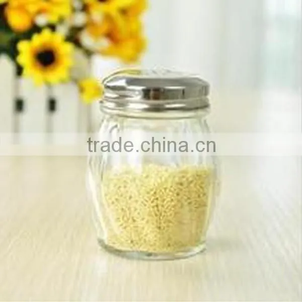 Ball Shape Glass Spice Jar With Metal Lid photo-2