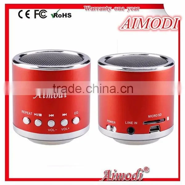 2015 mini speaker for mobile phone,ihpone.mp3 player,computer Mini Speaker With Compatible USB/FM