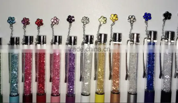 Promotional Crystal Pen With Crystal Flower Shape Pendant Promtional Gift photo-3