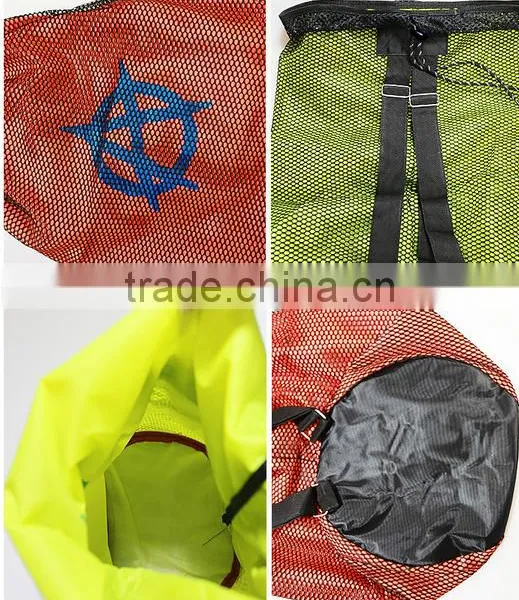 Mesh Drawstring Backpack Tote Sport Pack Swimming Shopping Bag Travel Beach Backpack photo-5