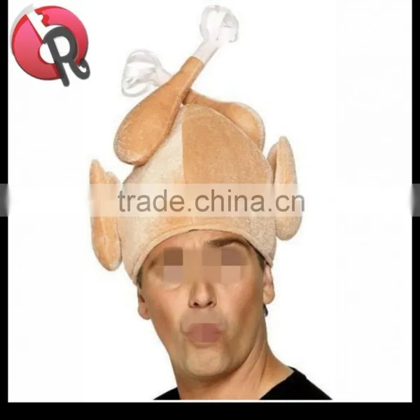 Roasted Turkey Chicken Hat Adult Costume Accessory NEW Thanksgiving photo-2