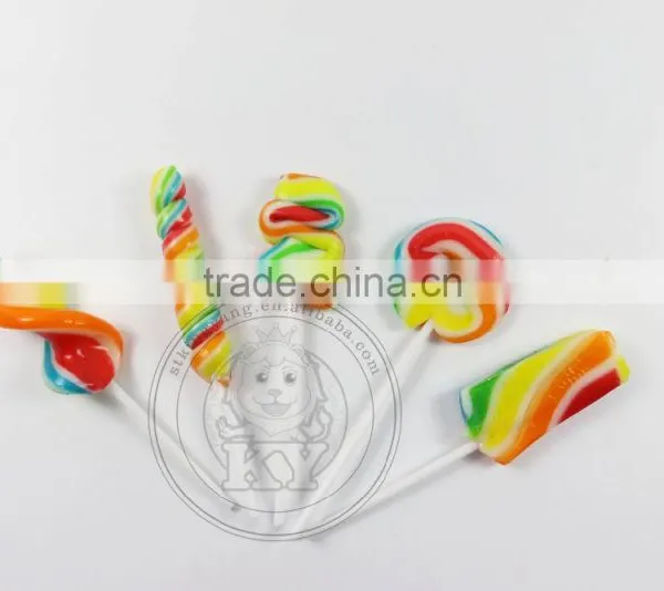 Hot Selling Hand Made Twist Rainbow Swirl Lollipop photo-5