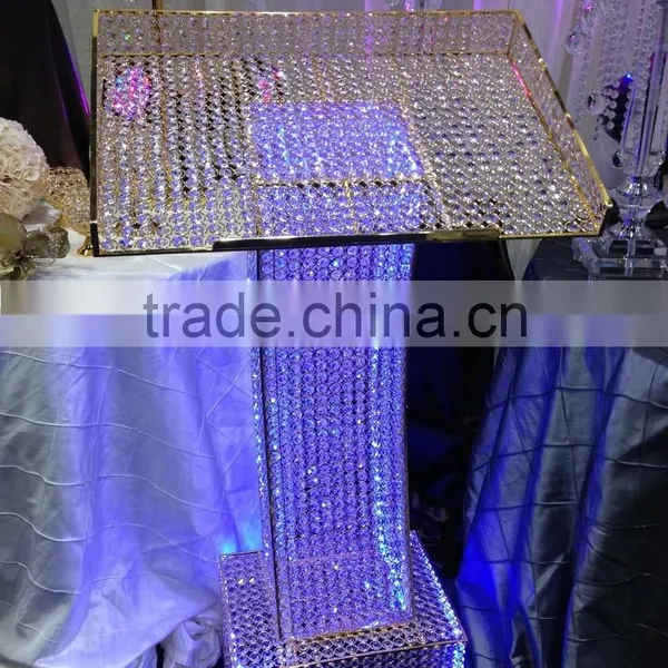 Wedding Crystal Podium Pillar, Decorative Podium on Square Pillar,Decorative Podium photo-2