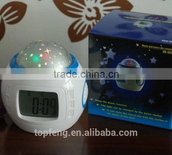 Music PROJECTOR Clock Watch Stars Night Lights Bright Dim Kids Child photo-4