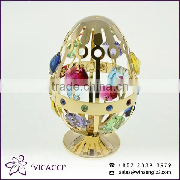 Easter Egg With SWAROVSKI Crystal Metal Home Decoration photo-2