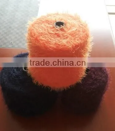100%Dyed Fancy Feather Yarn for Knitting Scarf photo-3