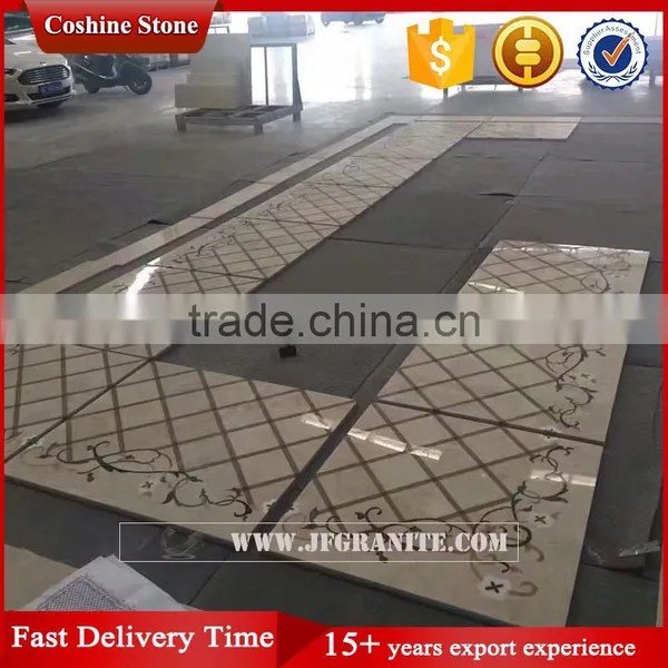 Jianfa Flower Design Water Jet Marble Tile Floor Medallions photo-5