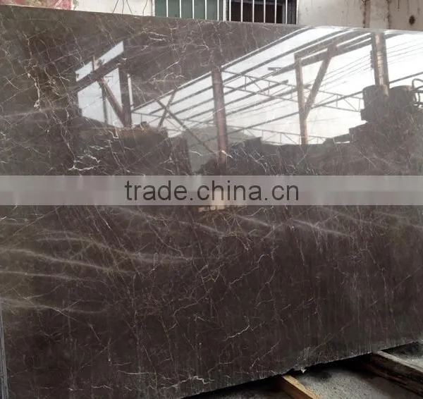 Gold Inlaid With Jade Brown Marble Tiles and Slabs photo-3