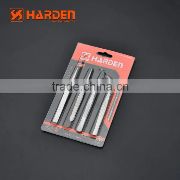 4PCS Stainless Steel Curved Tweezer Set photo-3