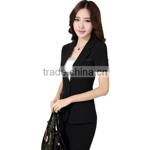 2016 New Design For Female Short Sleeve Office Uniform photo-5