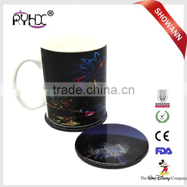 Hot Selling Round Silicone Coasters, Cute Button Coasters, Home Table Coffee Drink Cup Mat photo-2