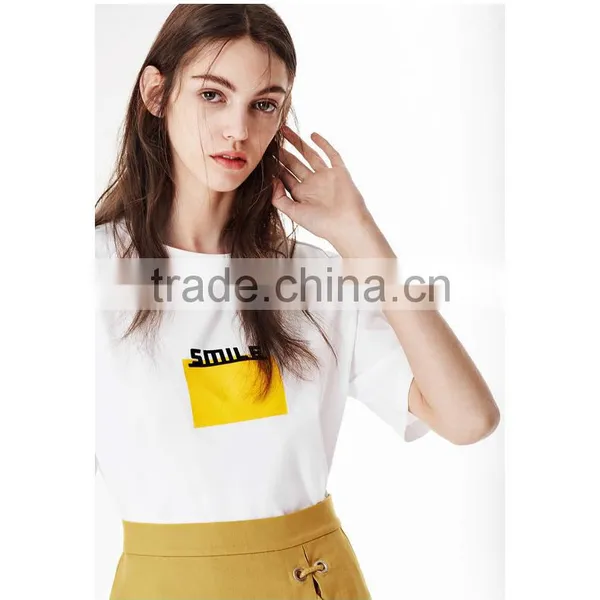 Custom Cotton Printing T Shirts Cartoon White O-neck T Shirt Women photo-6