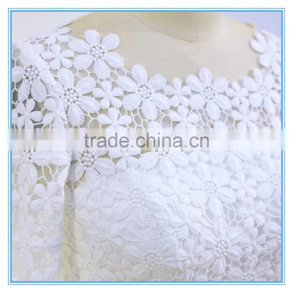 Fashion Women Embroidery Lace Wedding Bridesmaid Dress photo-5