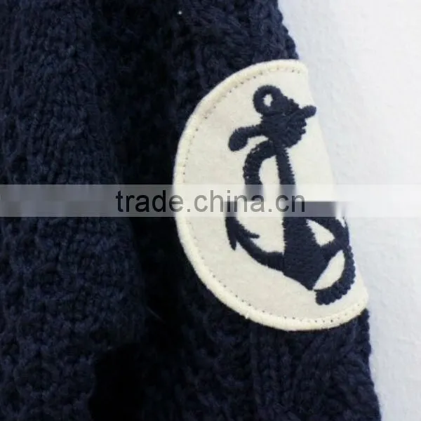 Fashion Lapel Collar Baby Boys Pattern Knitwear Cotton Children Cardigan Knitwear photo-5