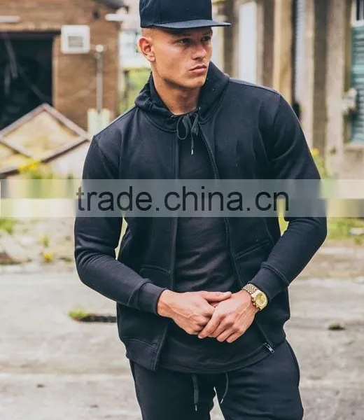 Cheap Custom Hoodie Tracksuit Slim Fit Plain Tracksuit photo-3