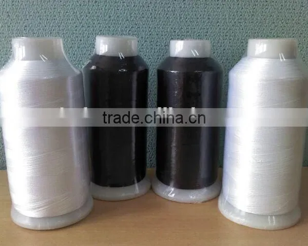 75D/2 Hot Offer Polyester Bottom Sewing Thread 5000M/cone White and Black Colors photo-2