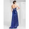 Sheath/Column Sweetheart Asymmetrical Short/Mini Sequined Sequin Prom Dresses photo-3