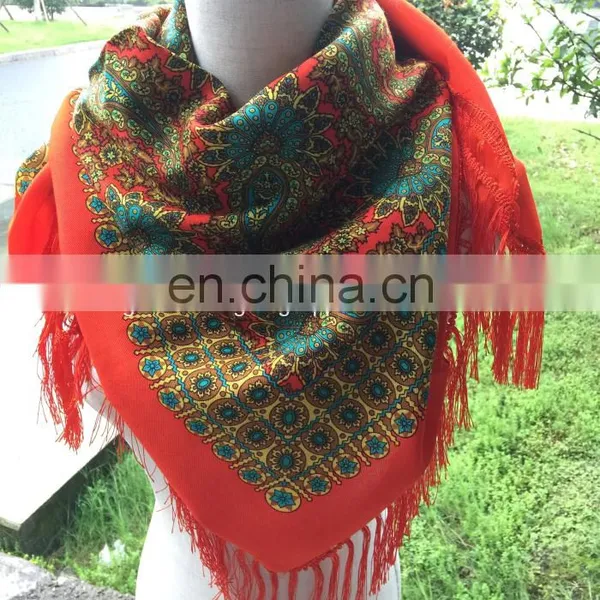 100% Wool Scarf With Fringe