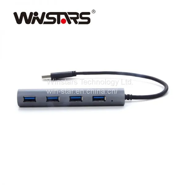 4 Ports USB 3.0 Hub Aluminum Design Multi-function USB Docking photo-3
