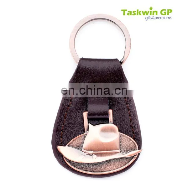China Supplier Custom Made Leather Keychains With Metal Charm photo-2