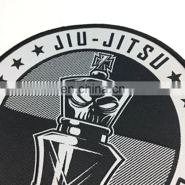 Cheap Custom T-shirt Satin Fabric Wash Garment Woven Patch photo-6