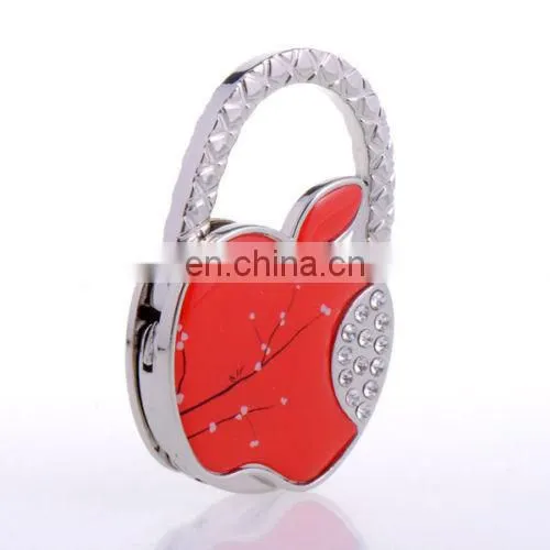Apple Shaped Diamond Foldable Bag Holder/purse Hanger