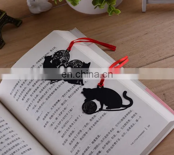 China Supplier Wedding Souvenier Cute Cat Metal Bookmark for Books Custom Lovely Inspirational Bookmark photo-2