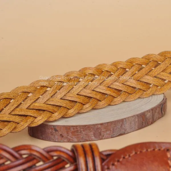 Wholesale Fashion Lady Suede Leather Custom Woven Belt for Women photo-3