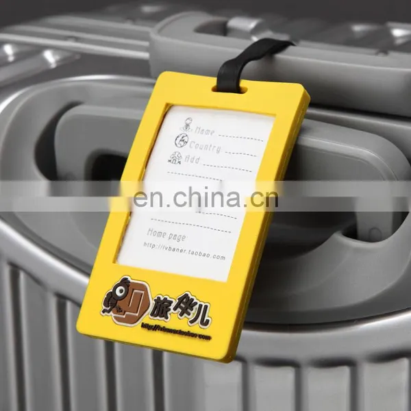 Custom Personalized Luggage Tag Low Price Silicone Luggage Tag Wholesale OEM Made PVC Luggage Tag photo-4