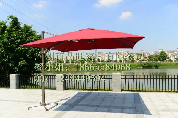 Swimming Pool Outdoor Banana Umbrella Brushed 9 Fee Low maintenance