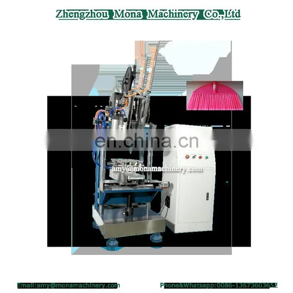 Garden Broom Ceiling Brush Wooden Broom CNC Automatic Broom Tufting Machine