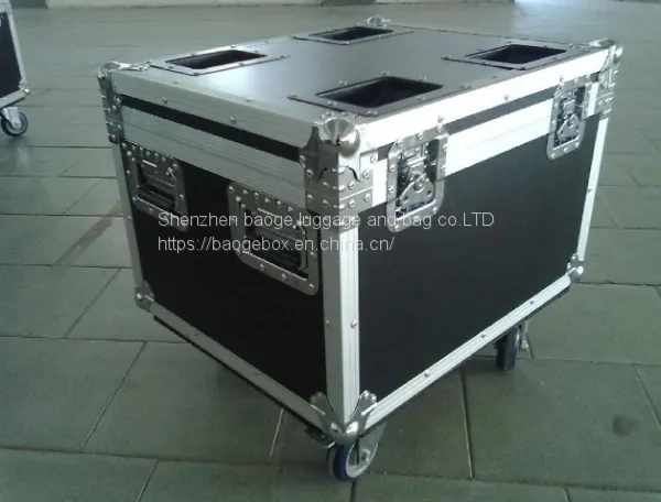 With Printing Logo With Rubber Handle Double Bass Flight Case photo-2