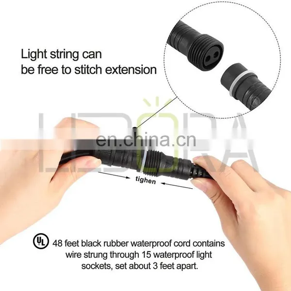 Waterproof Outdoor Big Bulb String Lights With Led Light Ball Lamp photo-2