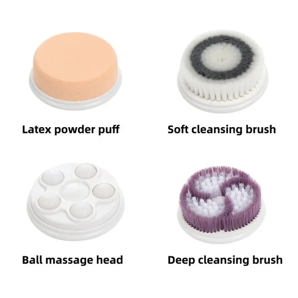 4-1 Rechargeable Facial Cleaning Brush 2019 Amazon Hot Sale Electric Face Scrubber Massage Waterproof Portable Skin Care Tool photo-2