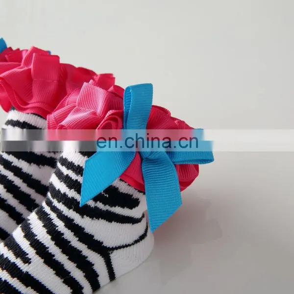 Baby Socks Zebra Cartoon Pattern Baby Socks Bowknot European and American Cotton Newborn Floor Socks Spring and Autumn Shape photo-3