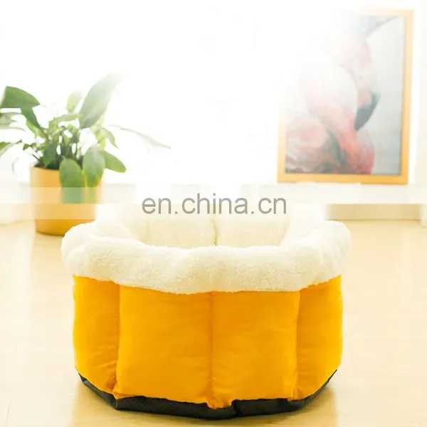 Soft Plush Dog Bed Luxury Round Rest Couch Warm Pet Sleeping Bed photo-4