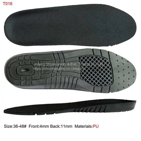 Breathable PU Shoe Insoles With Textile for Making Safety Shoe