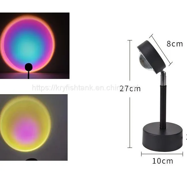 Sunset Projection Night Lights Live Broadcast Background Projector Atmosphere Rainbow Lamp Decoration For Bedroom photo-2