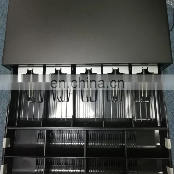Automatic Trigger Smart Electronic Flip Top Mini Pos Cash Drawer 5 Bill Holders+8 Coins Holders Cash Tray Till photo-3